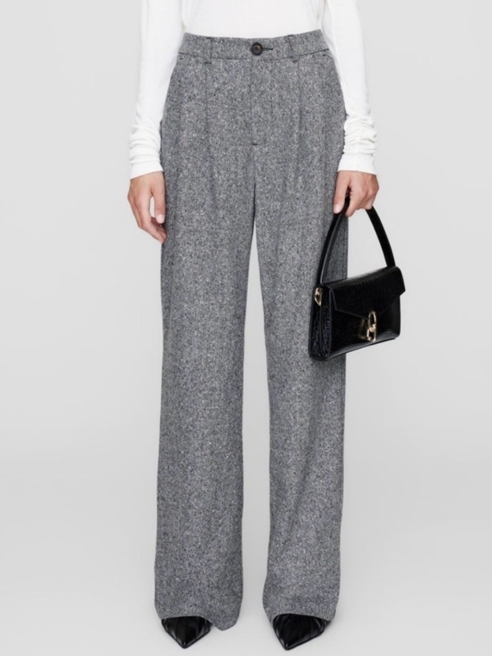 Anine Bing Carrie Pant - Black And White